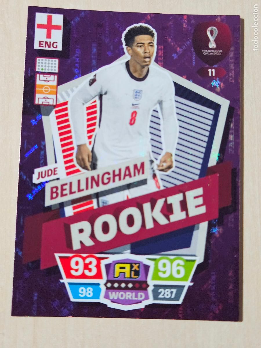 Cromos de f&uacute;tbol: N&ordm; 11 BELLINGHAM - ROOKIE - ADRENALYN XL MUNDIAL WORLD CUP QATAR 2022