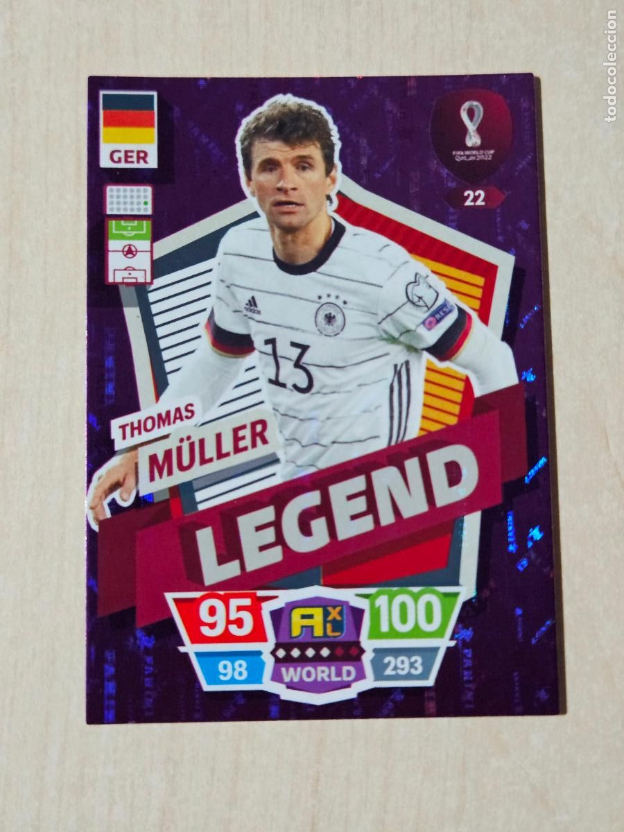 Cromos de f&uacute;tbol: N&ordm; 22 THOMAS MULLER - LEGEND - ADRENALYN XL MUNDIAL WORLD CUP QATAR 2022
