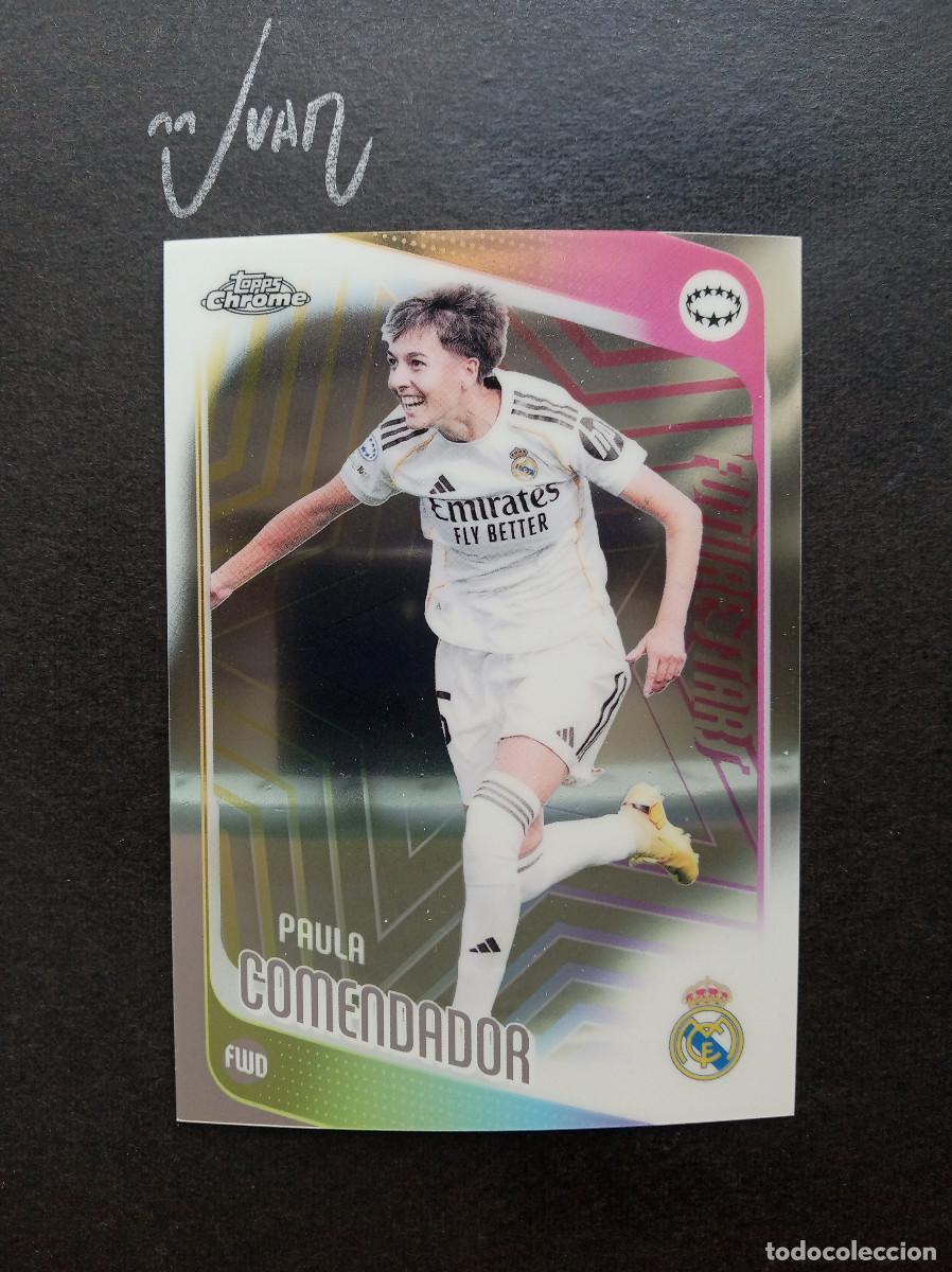 Cromos de f&uacute;tbol: N&ordm; 44 FUTURE STARS COMENDADOR REAL MADRID ⚽ TOPPS &reg; CHROME WOMEN CHAMPIONS 2025 2026 25 26 NUEVO