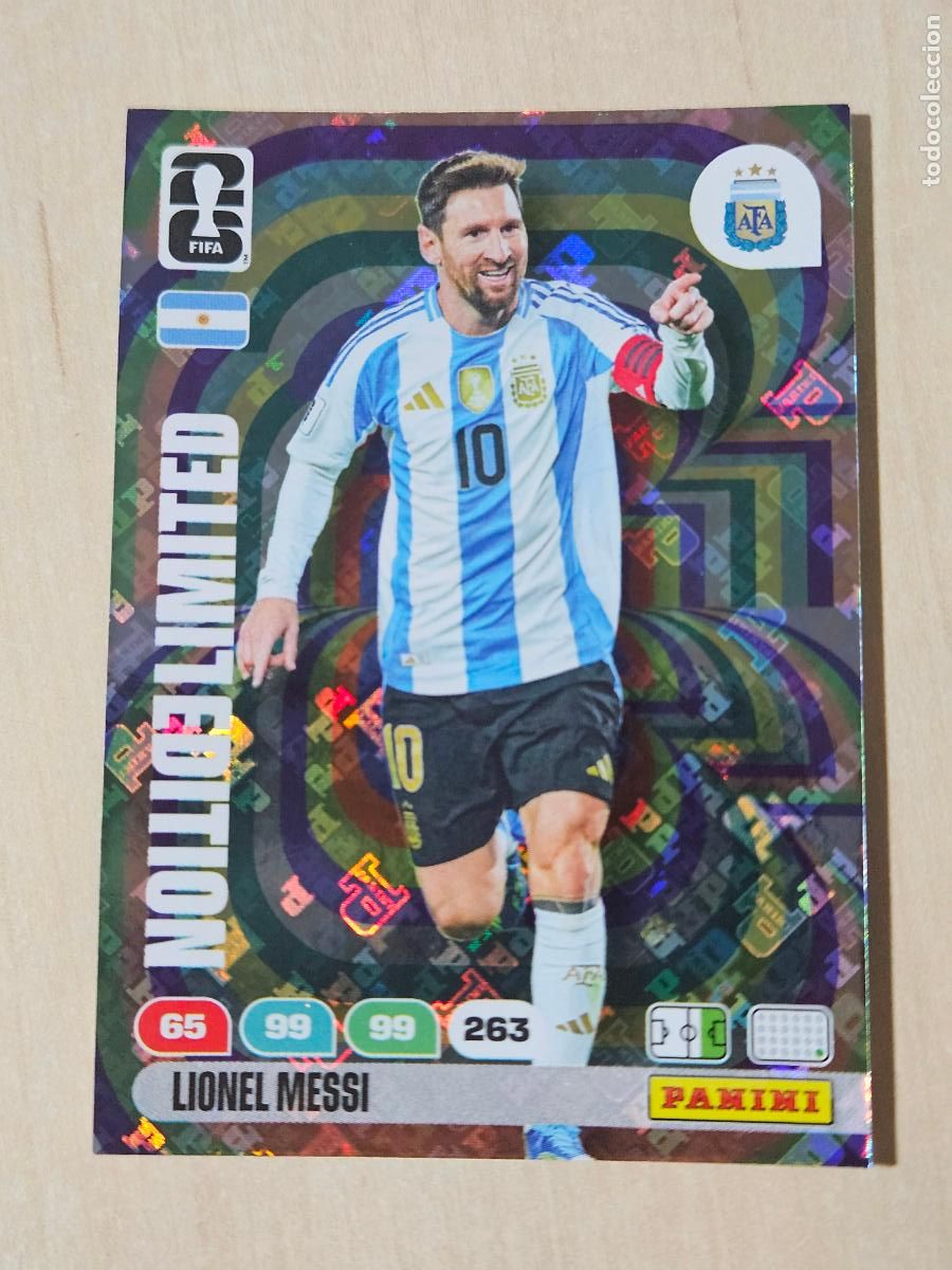 Cartes &agrave; collectionner de Football: LIONEL MESSI ARGENTINA LIMITED EDITION PANINI ADRENALYN FIFA WORLD CUP 26 2026