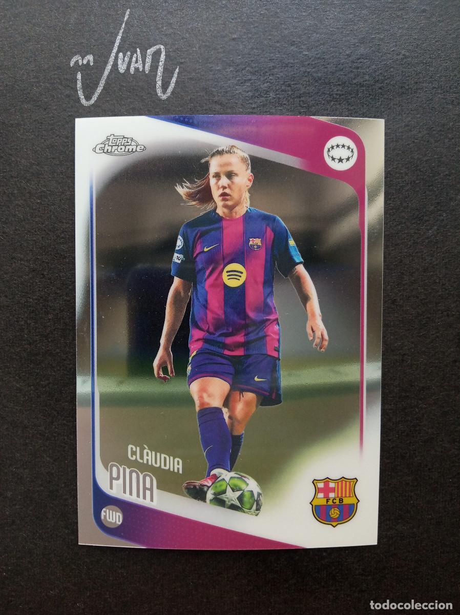 Football Stickers: N&ordm; 22 CLAUDIA PINA FC BARCELONA ESPA&Ntilde;A ⚽ TOPPS &reg; CHROME WOMEN CHAMPIONS 2025 2026 25 26 NUEVO