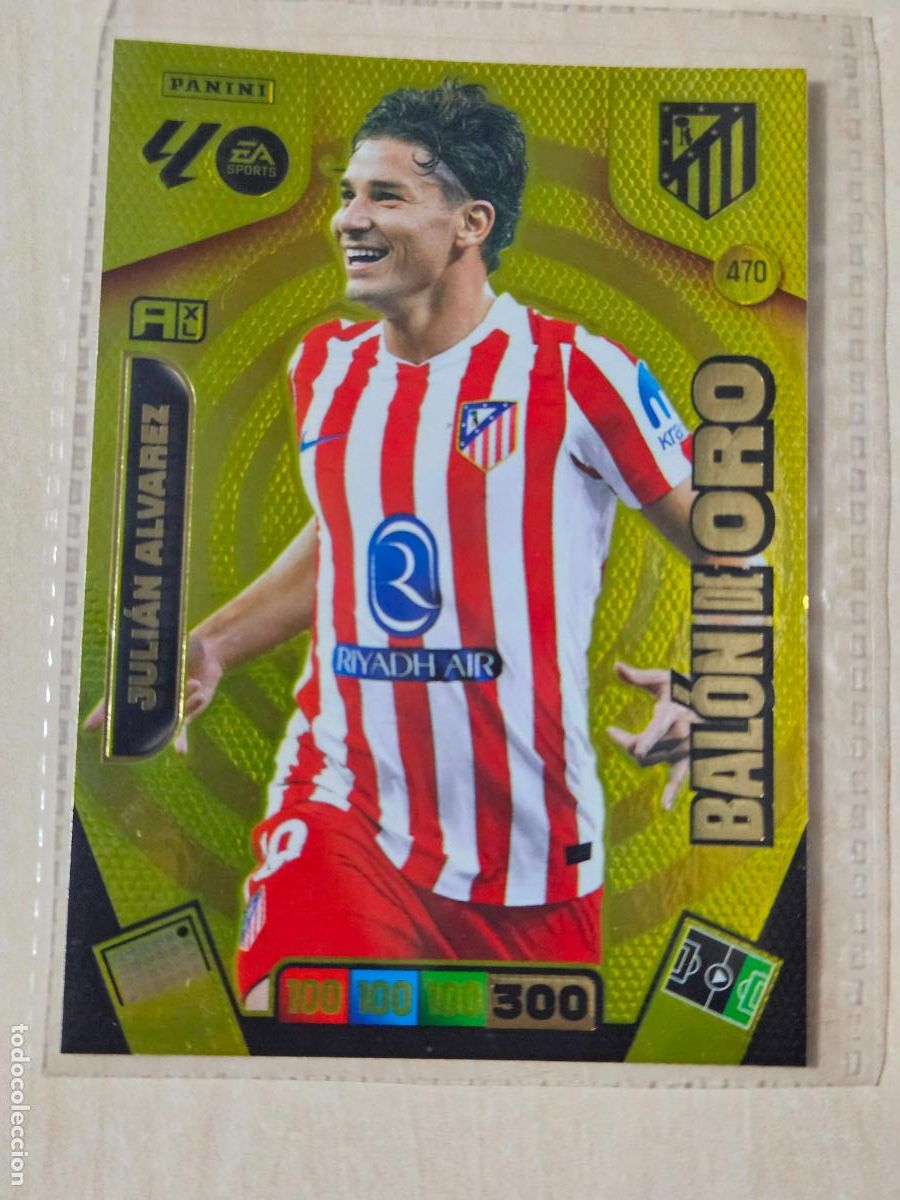 Football Stickers: FICHA N&ordm; 470 JULIAN ALVAREZ - ADRENALYN 25 26 - PANINI 2025 - 26 - CROMO - BALON DE ORO