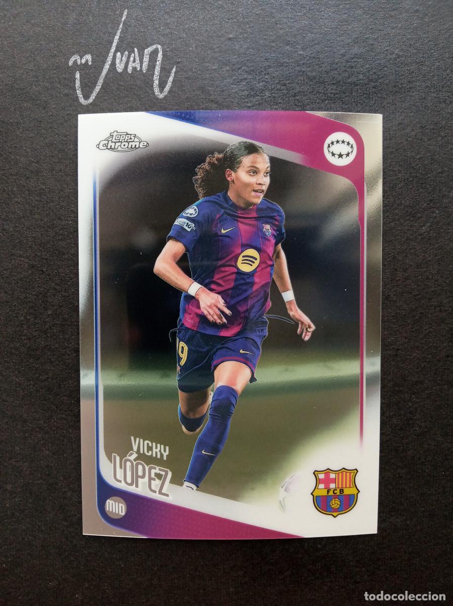 Football Stickers: N&ordm; 46 VICKY LOPEZ FC BARCELONA ESPA&Ntilde;A ⚽ TOPPS &reg; CHROME WOMEN CHAMPIONS 2025 2026 25 26 NUEVO