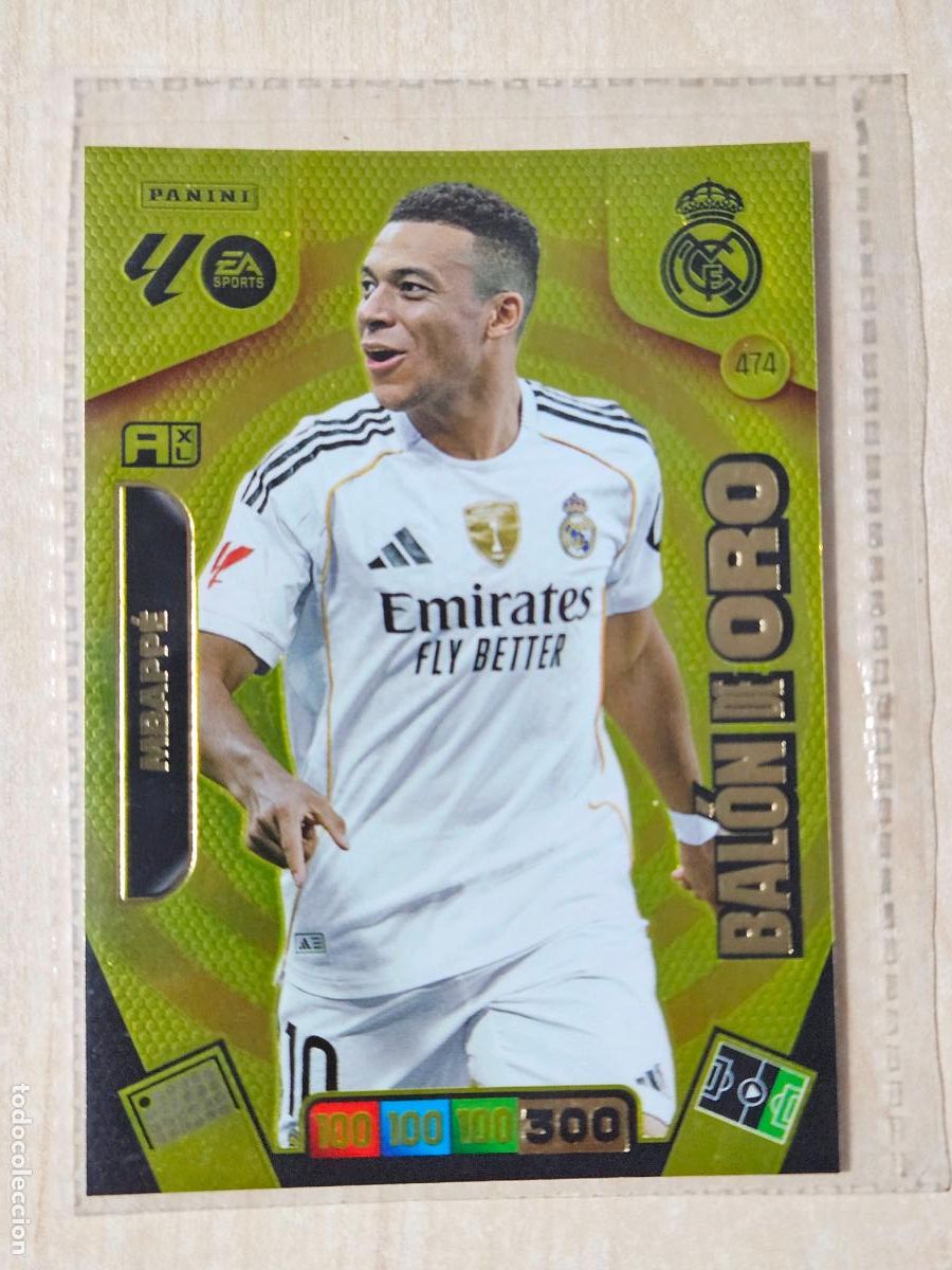 Football Stickers: FICHA N&ordm; 474 MBAPPE - ADRENALYN 25 26 - PANINI 2025 - 26 - CROMO - BALON DE ORO