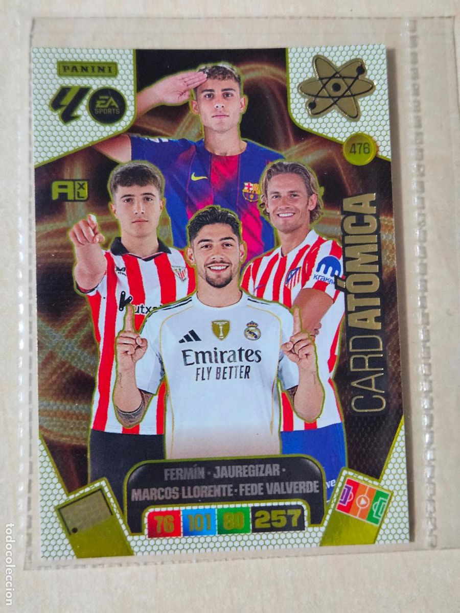 Football Stickers: FICHA N&ordm; 476 CARD ATOMICA - ADRENALYN 25 26 - PANINI 2025 - 26 - CROMO - BALON DE ORO
