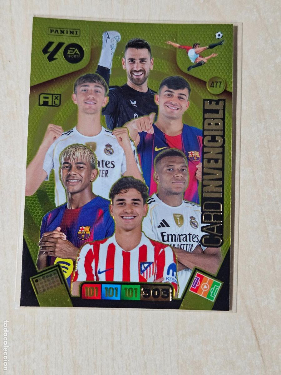 Cromos de f&uacute;tbol: FICHA N&ordm; 477 CARD INVENCIBLE - ADRENALYN 25 26 - PANINI 2025 - 26 - CROMO - LAMINE YAMAL