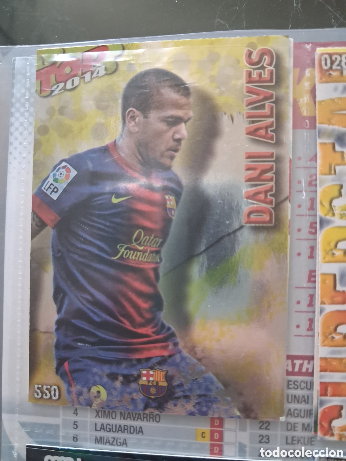 Cromos de f&uacute;tbol: C5229. 550 brillo dorado DANI ALVES MUNDICROMO 2009 2010 10 CROMOS CARDS TCG F&Uacute;TBOL CLUB BARCELONA