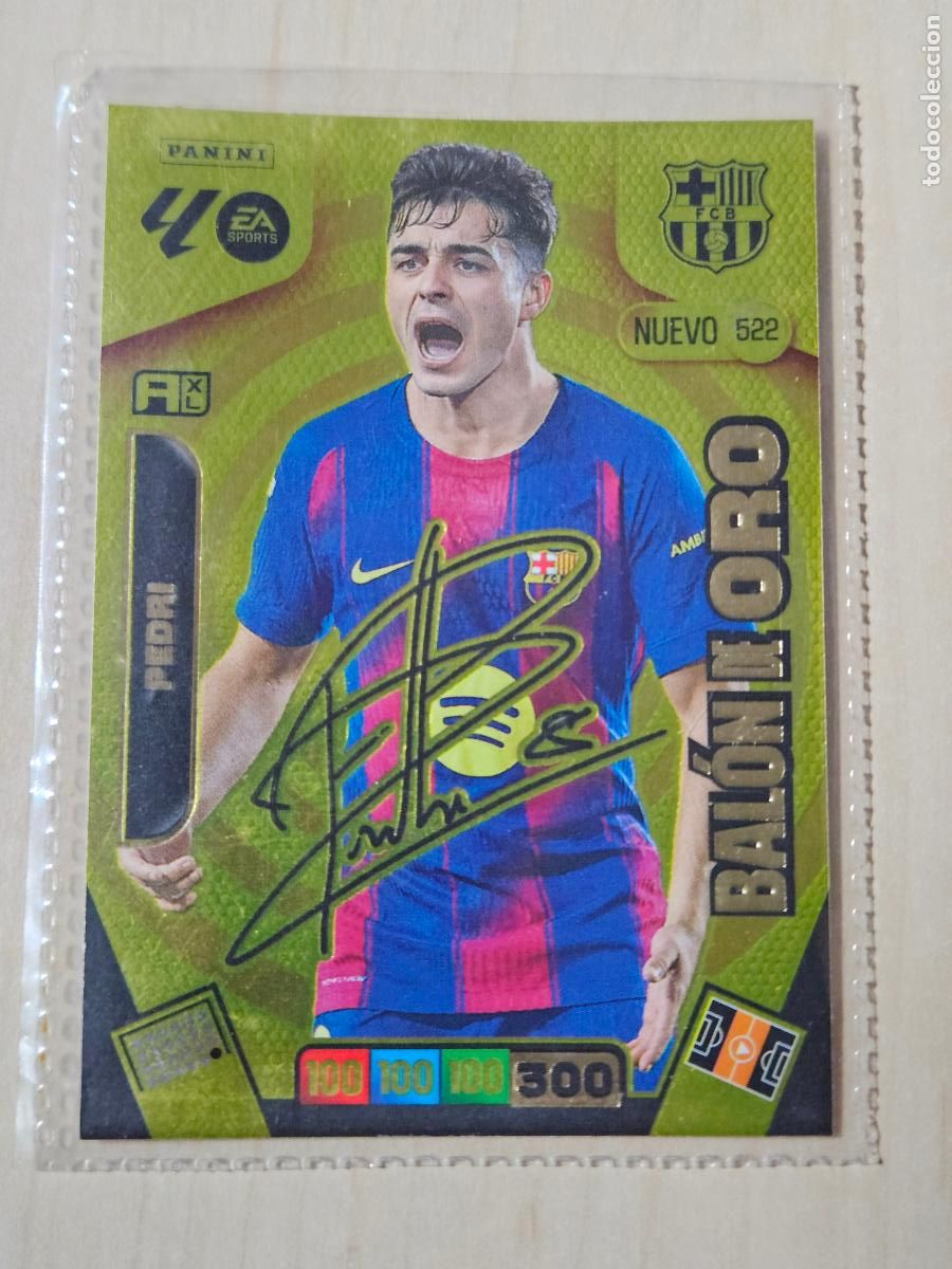 Cromos de f&uacute;tbol: FICHA N&ordm; 522 PEDRI FIRMADO - ADRENALYN 25 26 - PANINI 2025 - 26 - CROMO - NUEVO BALON DE ORO
