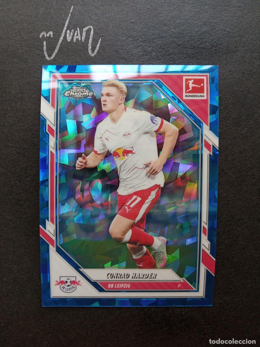 Cromos de f&uacute;tbol: N&ordm; 60 CONRAD HARDER RB LEIPZIG ⚽ TOPPS &reg; CHROME SAPPHIRE EDITION BUNDESLIGA 2025 2026 25 26 NUEVO