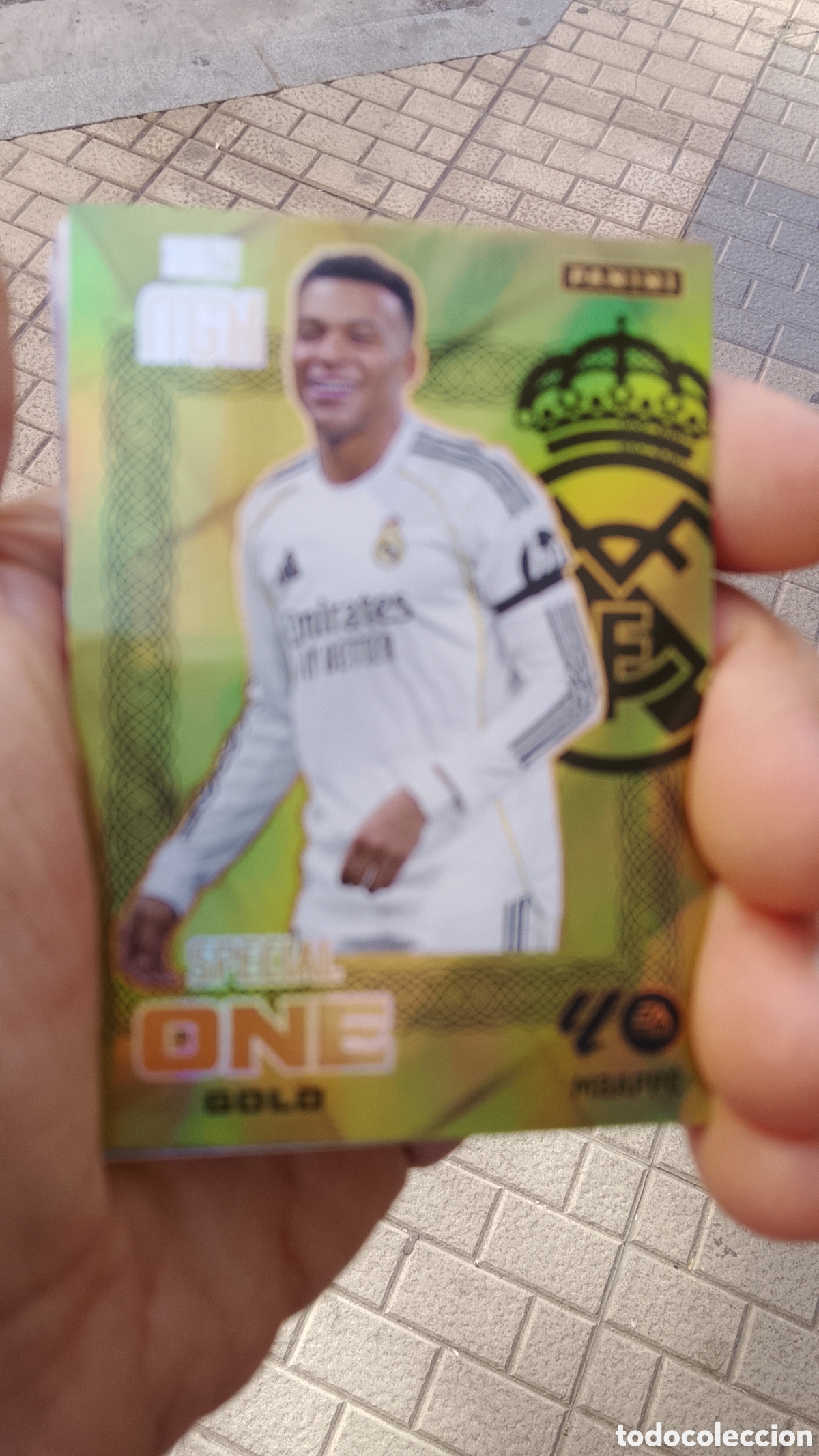 Cromos de f&uacute;tbol: Cromo de mbappr oro cambio oro de yamel yamal platilla barsa para mi colecci&oacute;n