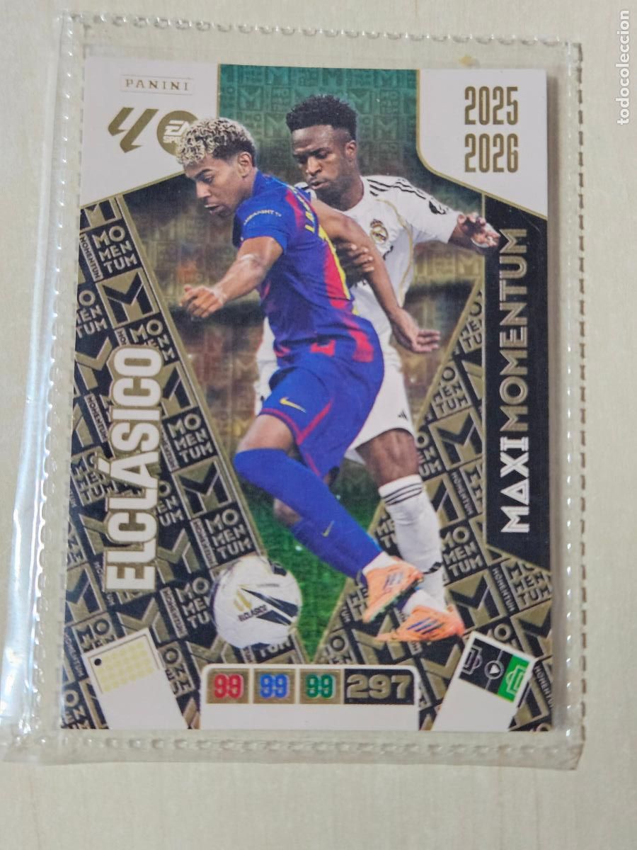Cromos de f&uacute;tbol: FICHA EL CLASICO - ADRENALYN 25 26 - PANINI 2025 - 26 - CROMO - MAXI MOMENTUM - LAMINE YAMAL