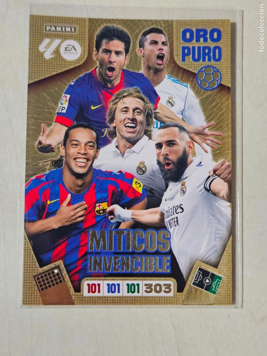 Cromos de f&uacute;tbol: FICHA MITICOS INVENCIBLE - ADRENALYN 25 26 - PANINI 2025 - 26 - CROMO - ORO PURO - MESSI