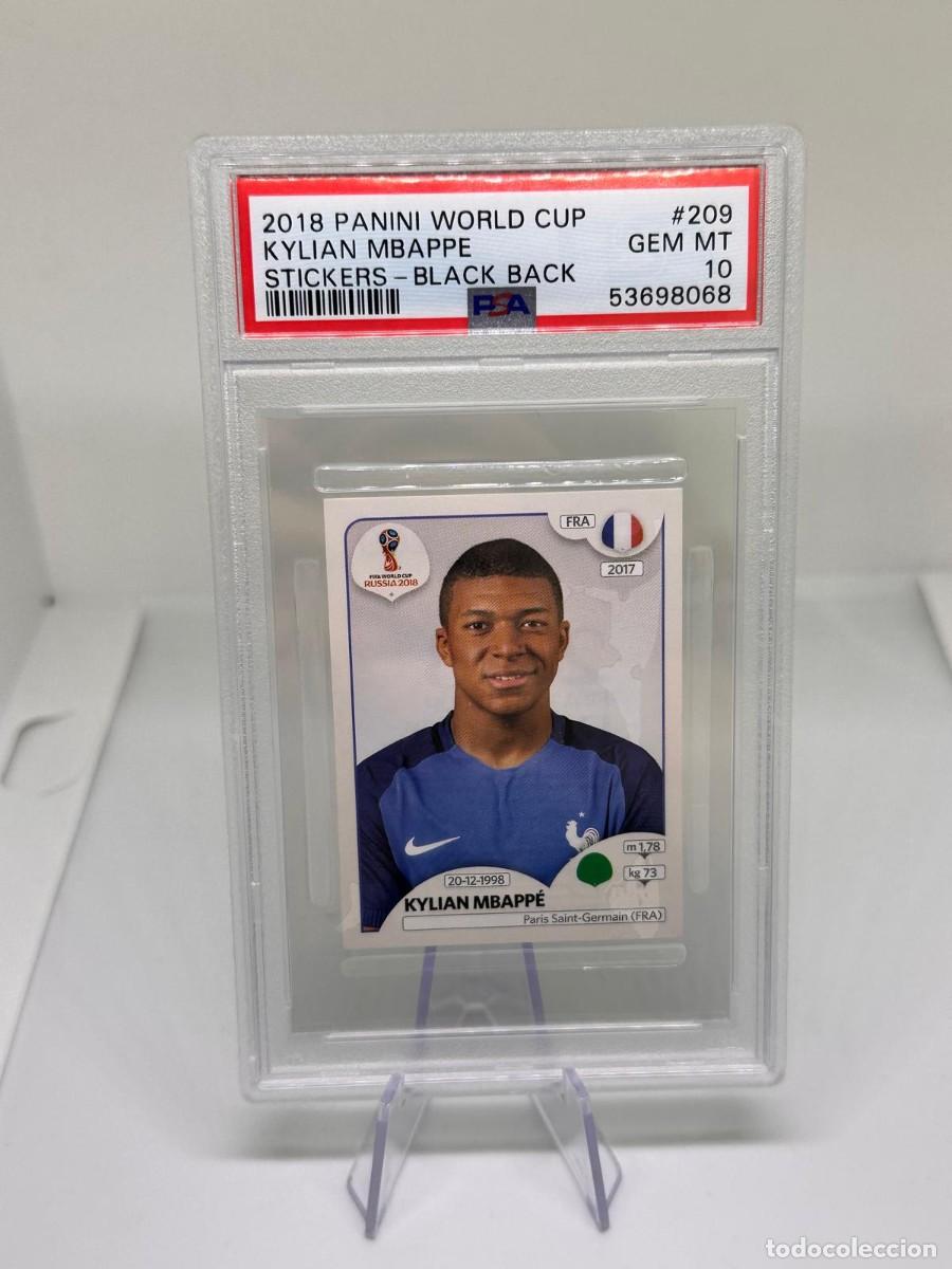 Cromos de f&uacute;tbol: Rookie Mbappe #209 Francia Panini Fifa World Cup Russia 2018 Stickers PSA 10