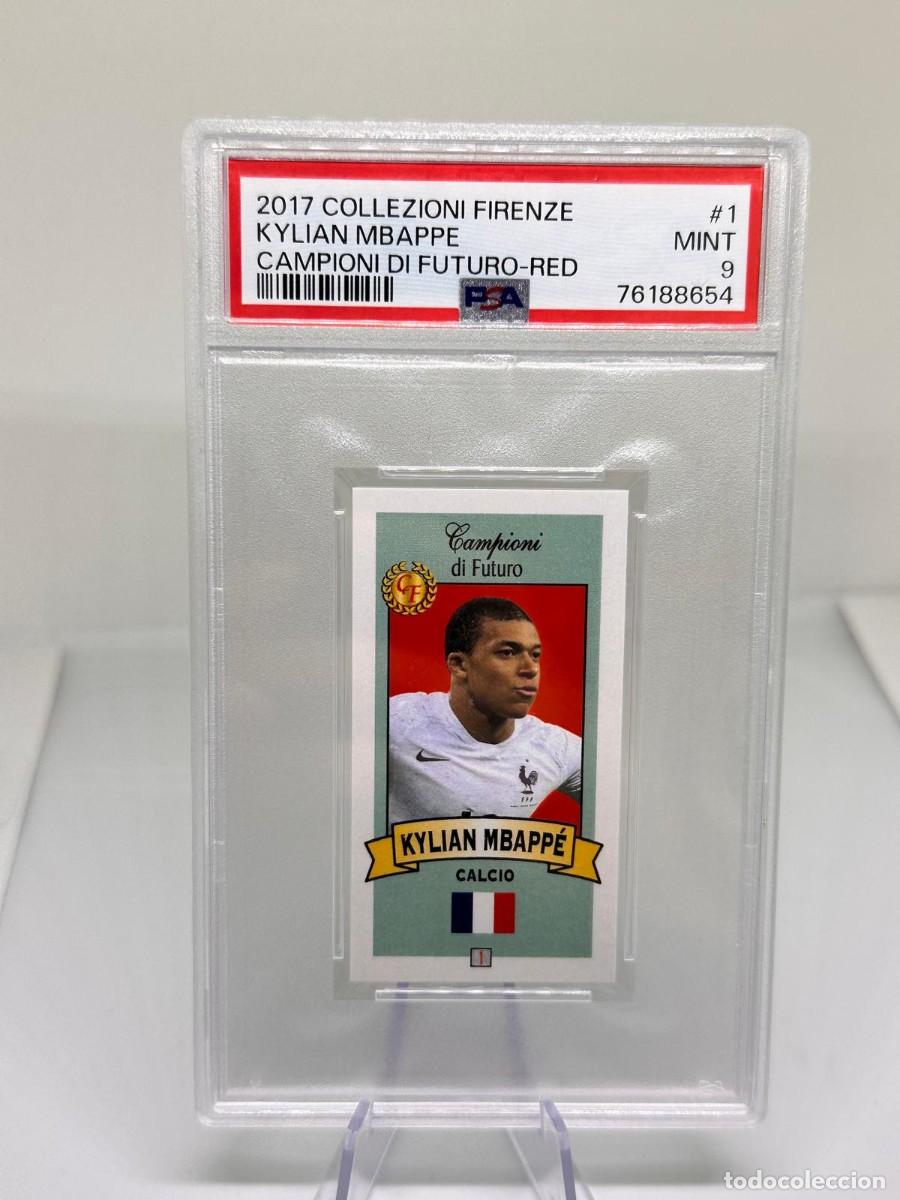 Cromos de f&uacute;tbol: Rookie Mbappe #1 Francia Collezioni Firenze Campioni Di Futuro Red 2017 PSA 9