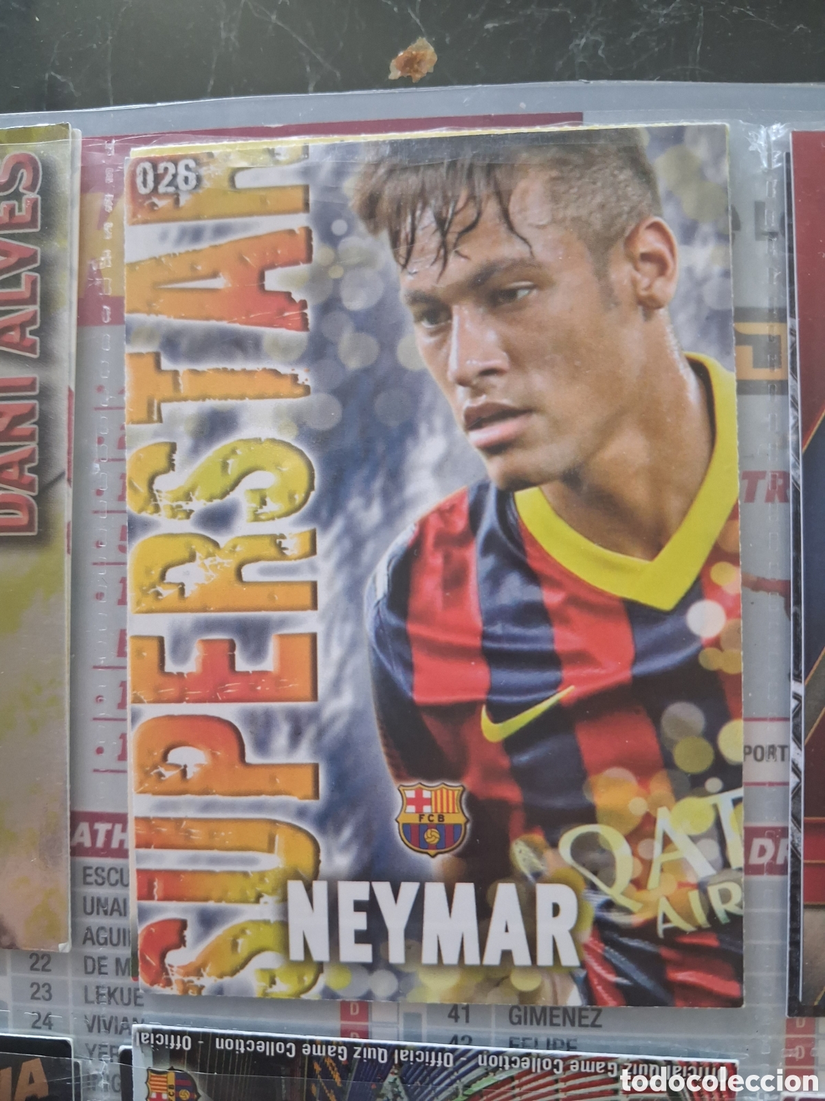 Cromos de f&uacute;tbol: N&deg; 026 Neymar - Barcelona - Superstar 13 - 14 Las Fichas de la Liga Mundicromo - 2013 - 2014