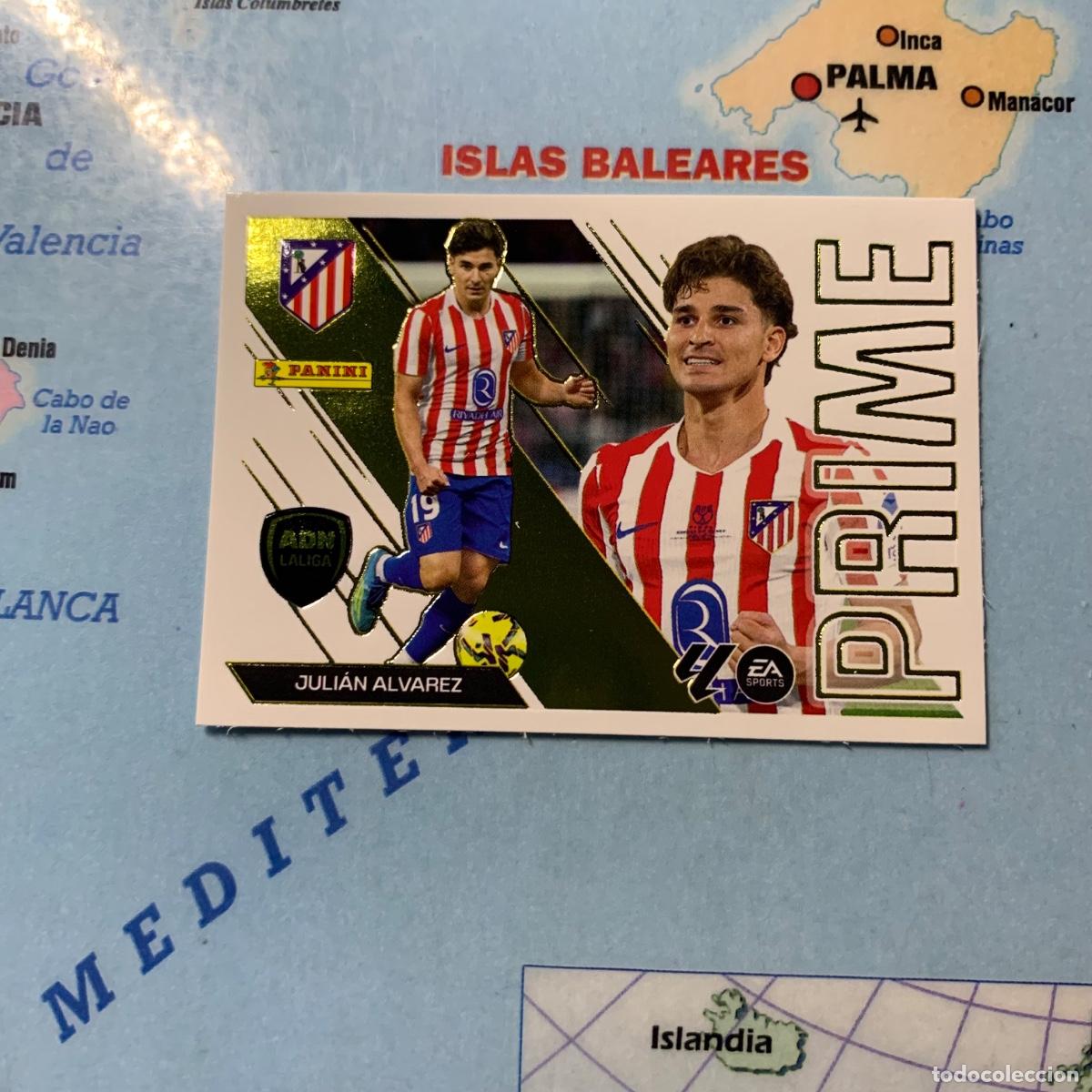 Cromos de f&uacute;tbol: Julian &Aacute;lvarez ADN Prime n&uacute;mero 5 Del Atl&eacute;tico de Madrid cromo de la liga este 26-27 2026-2027