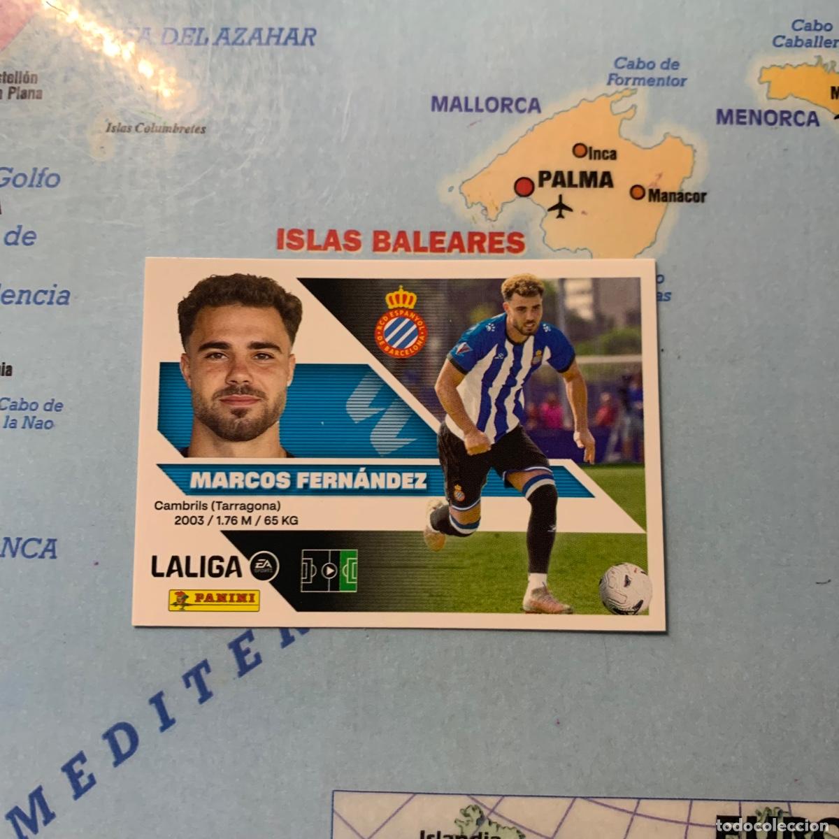 Cromos de f&uacute;tbol: Marcos Fern&aacute;ndez n&uacute;mero 15 del Espa&ntilde;ol cromo de la liga este 26-27 2026-2027