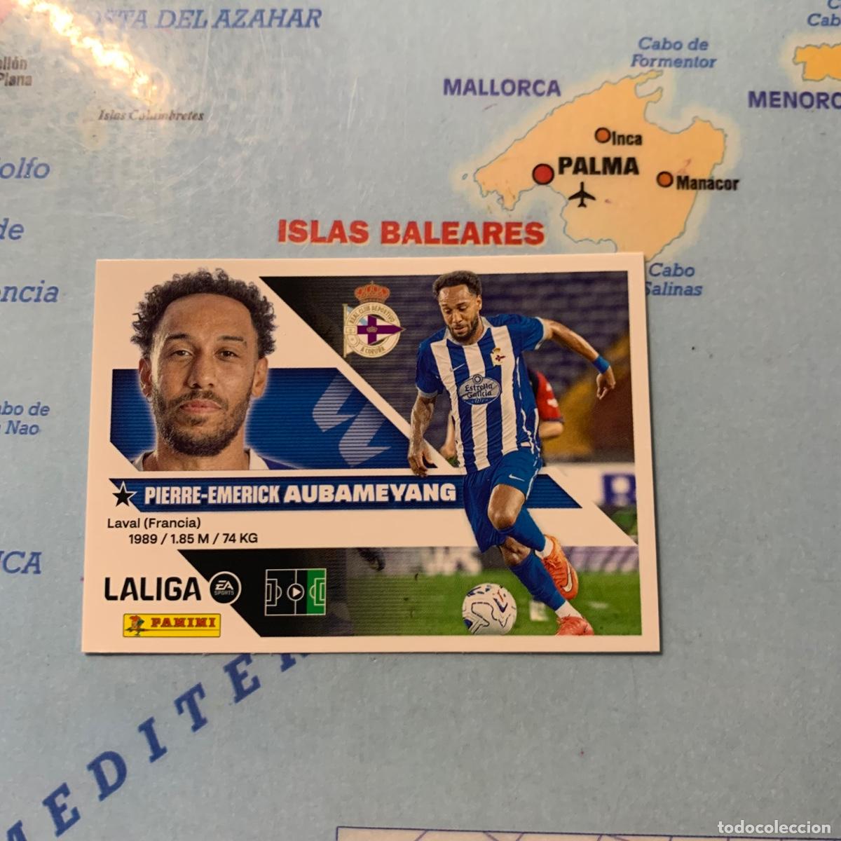 Cromos de f&uacute;tbol: Aubameyang &Uacute;ltimo fichaje n&uacute;mero 12 Del Deportivo de La Coru&ntilde;a cromo de la liga este 26-27 2026-2027