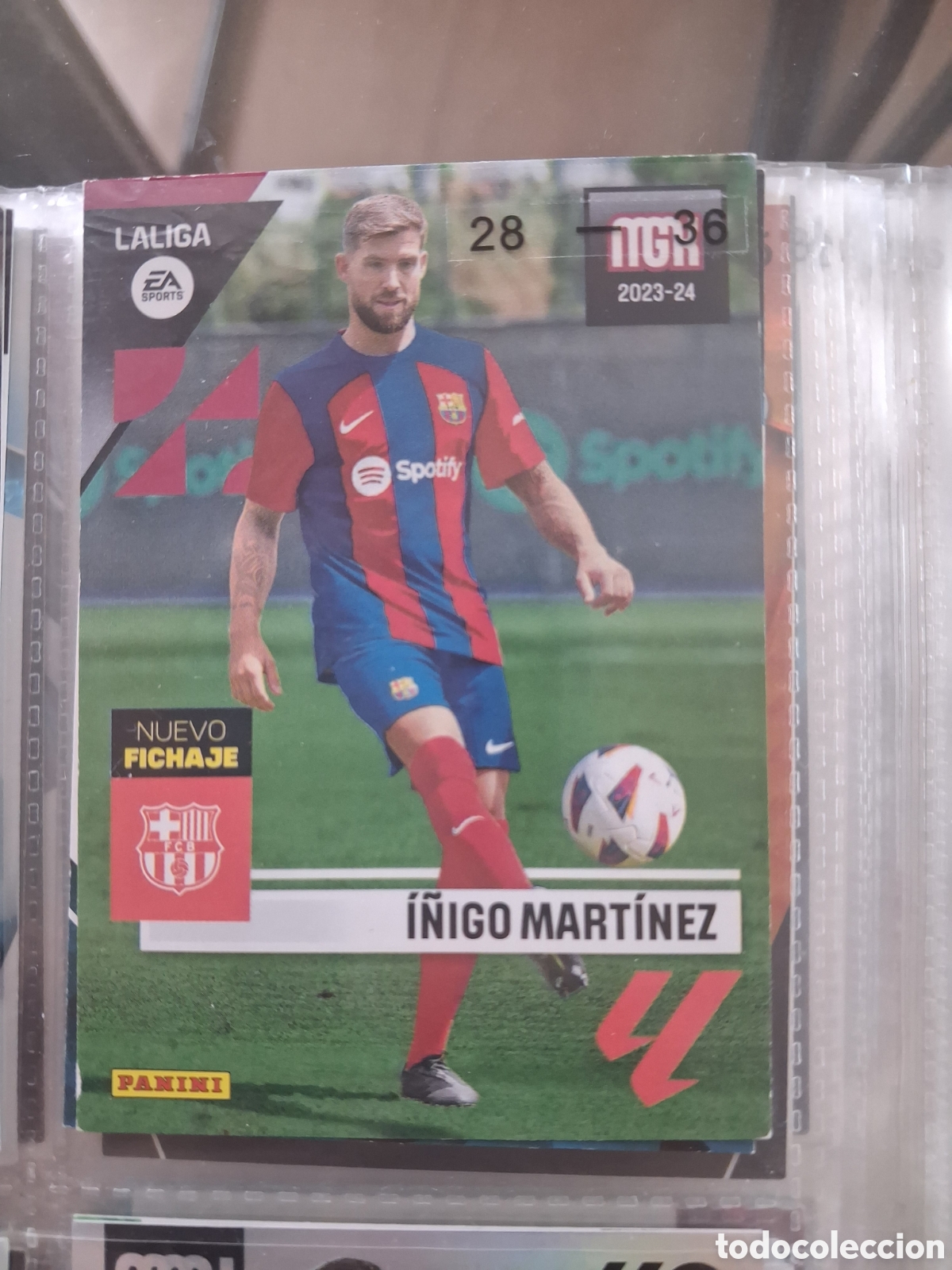 Cromos de f&uacute;tbol: I&Ntilde;IGO MARTINEZ 451 BARCELONA NUEVO FICHAJE EDICION MGK 23 24 MEGACRACKS PANINI PERFECTO ESTADO