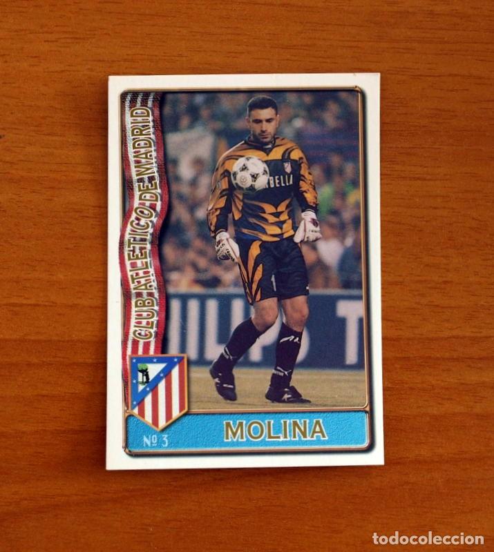 Football Stickers: Atl&eacute;tico de Madrid -N&ordm; 3 Molina -Mundicromo Las Fichas de la Liga de F&uacute;tbol 1996-1997-96-97