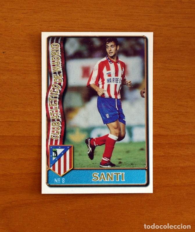 Football Stickers: Atl&eacute;tico Madrid -N&ordm; 8 Santi -Mundicromo Las Fichas de la Liga de F&uacute;tbol 1996-1997-96-97