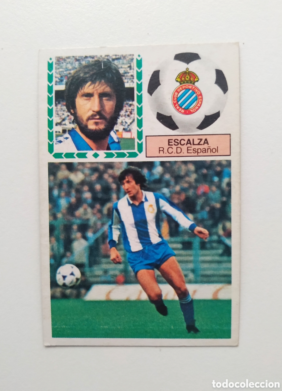 Figurine di Calcio: ESCALZA baja del R.C.D. Espa&ntilde;ol - Ediciones Este 1983-1984, 83-84