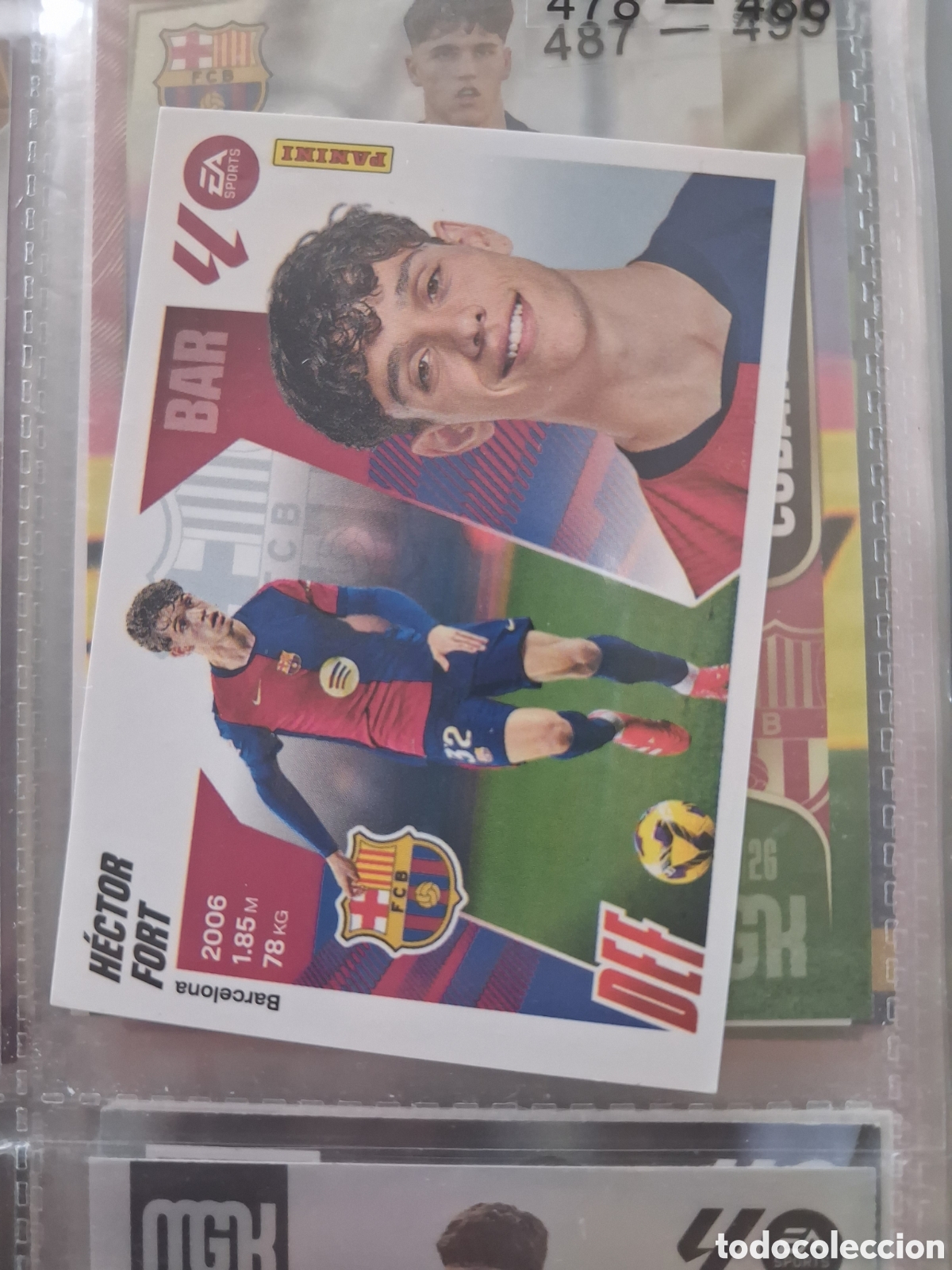 Cromos de f&uacute;tbol: N&ordm; 9B H&eacute;ctor Fort FC Barcelona Liga Este 25 26