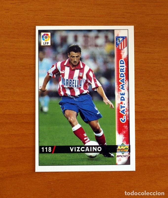 Cromos de f&uacute;tbol: Atl&eacute;tico de Madrid - N&ordm; 118 Vizcaino - Baja - Mundicromo Las Fichas de la Liga 1998-1999-98-99