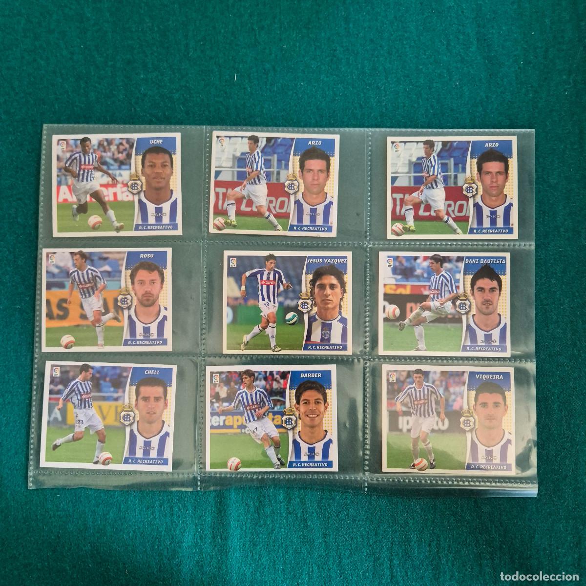 Figurine di Calcio: 9 cromos liga ESTE 2006 2007 RECREATIVO