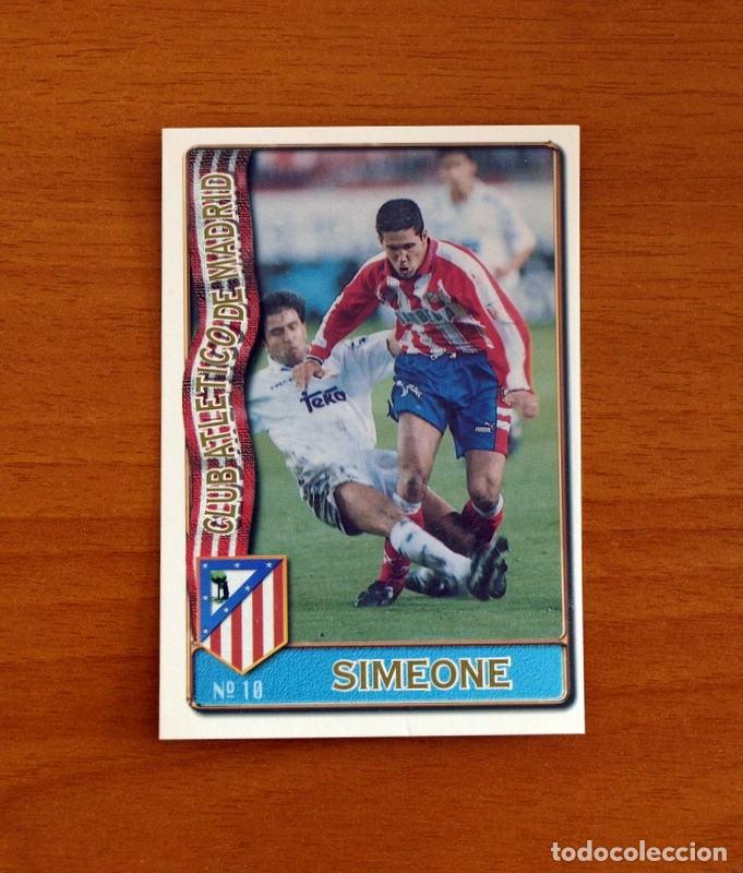 Cromos de f&uacute;tbol: Atl&eacute;tico Madrid -N&ordm; 10 Simeone -Mundicromo Las Fichas de la Liga de F&uacute;tbol 1996-1997-96-97