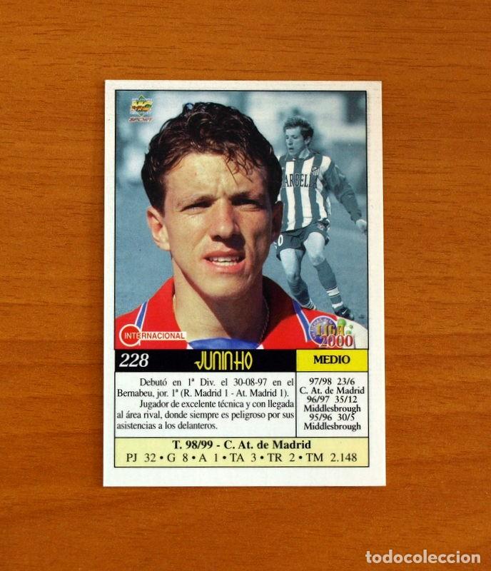 Cromos de f&uacute;tbol: Atl&eacute;tico de Madrid -N&ordm; 228, Juninho -Las Fichas de la Liga Mundicromo 1999-2000, 99-00 -Mundi Cromo