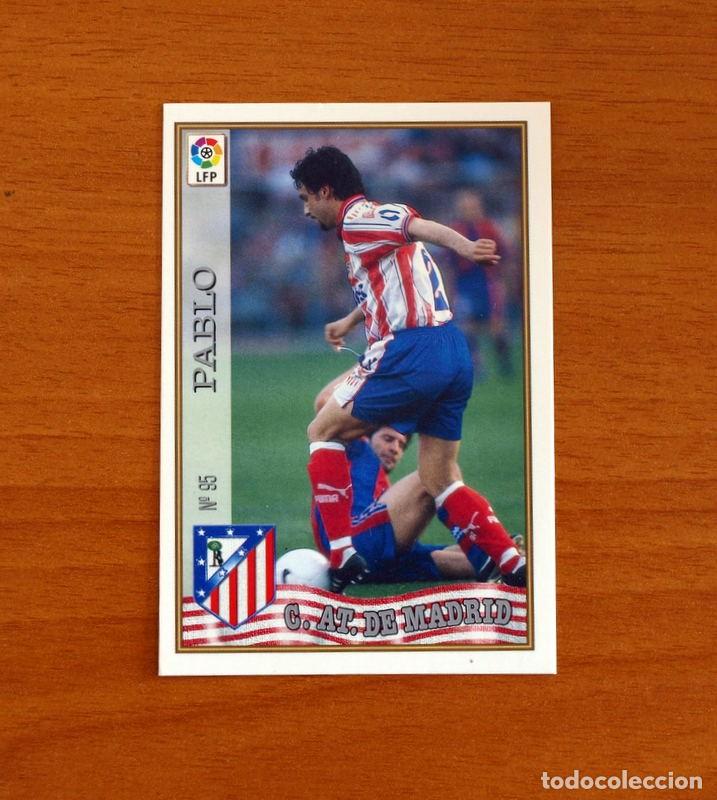 Cromos de f&uacute;tbol: Atl&eacute;tico de Madrid - N&ordm; 95 Pablo - Mundicromo ficha de la Liga 1997-1998, 97-98