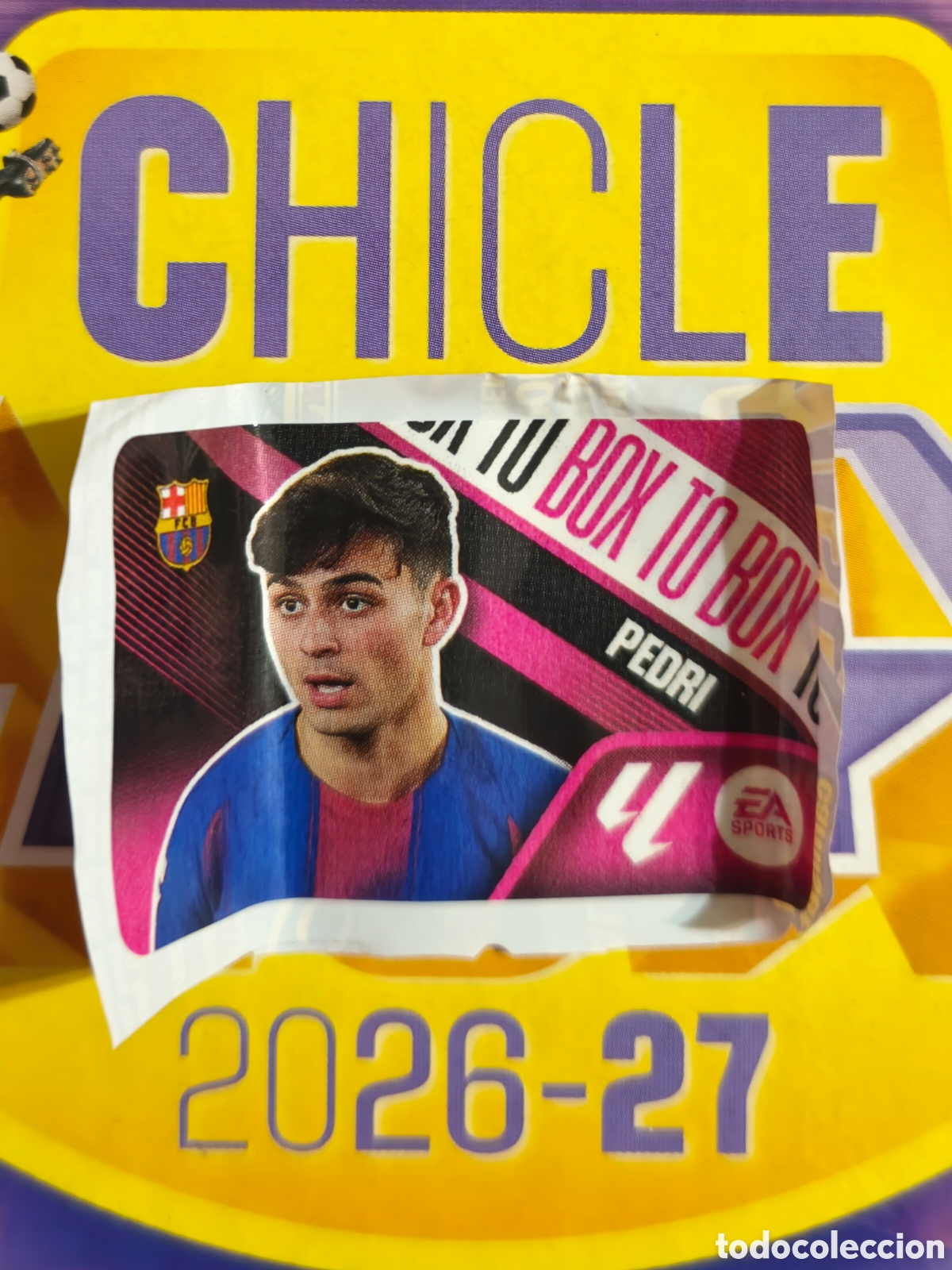 Cromos de f&uacute;tbol: Pedri BOX TO BOX Chicle liga este 26/27 Barcelona