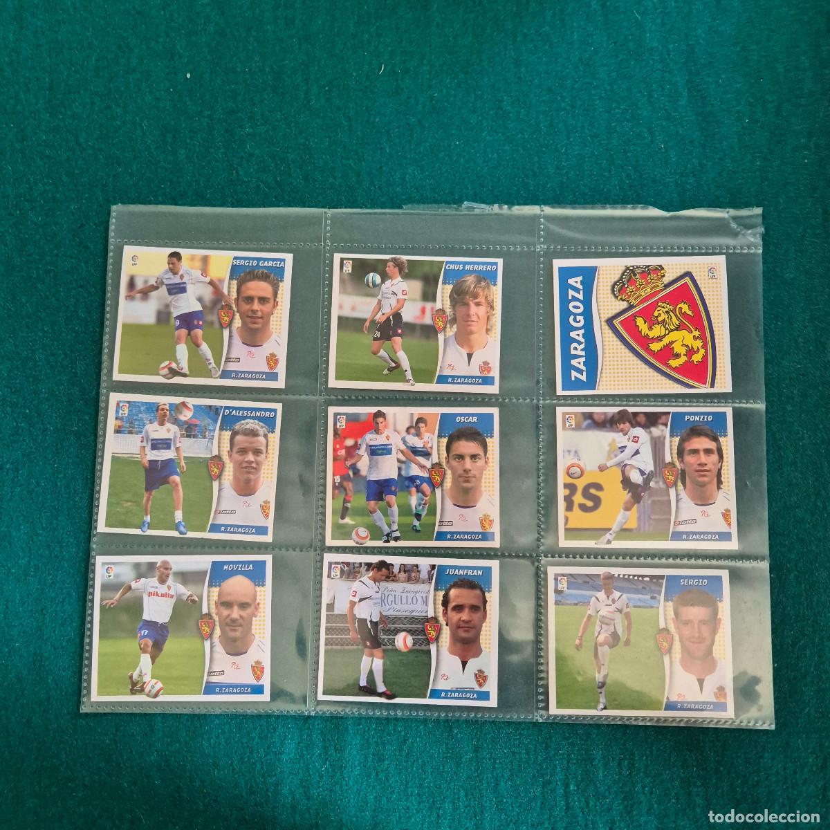 Football Stickers: 9 cromos liga ESTE 2006 2007 ZARAGOZA