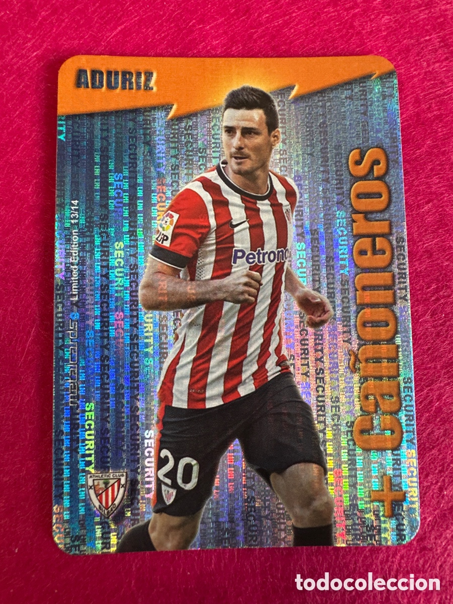 Cromos de Futebol: ADURIZ (ATHLETIC BILBAO) +CA&Ntilde;ONEROS SECURITY MUNDICROMO 2015 14 15 LIMITED EDITION METALCARD