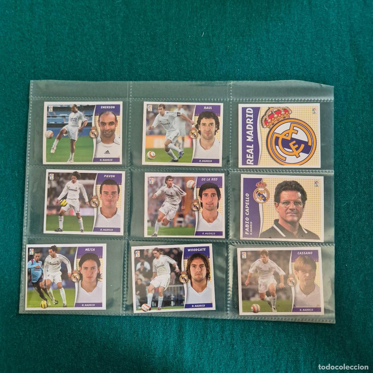 Cromos de f&uacute;tbol: 9 cromos liga ESTE 2006 2007 MADRID