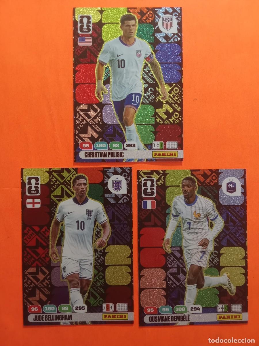 Cartes &agrave; collectionner de Football: LOTE MOMENTUM FIFA WORLD CUP 26 MUNDIAL 2026 BELLINGHAM PULISIC Y DEMBELE