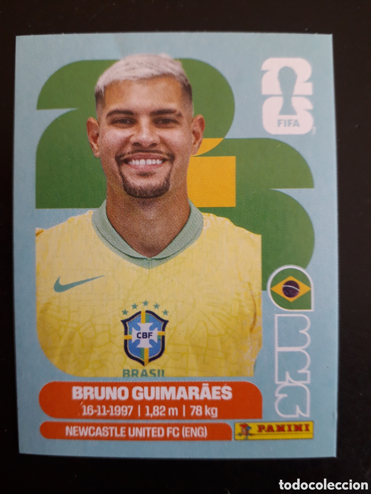 Cromos de Futebol: BRUNO GUIMAR&Atilde;ES BRASIL BRA 11 MUNDIAL F&Uacute;TBOL 2026 FIFA WORLD CUP PANINI SIN PEGAR PEDIDO M&Iacute;NIMO 3&euro;.