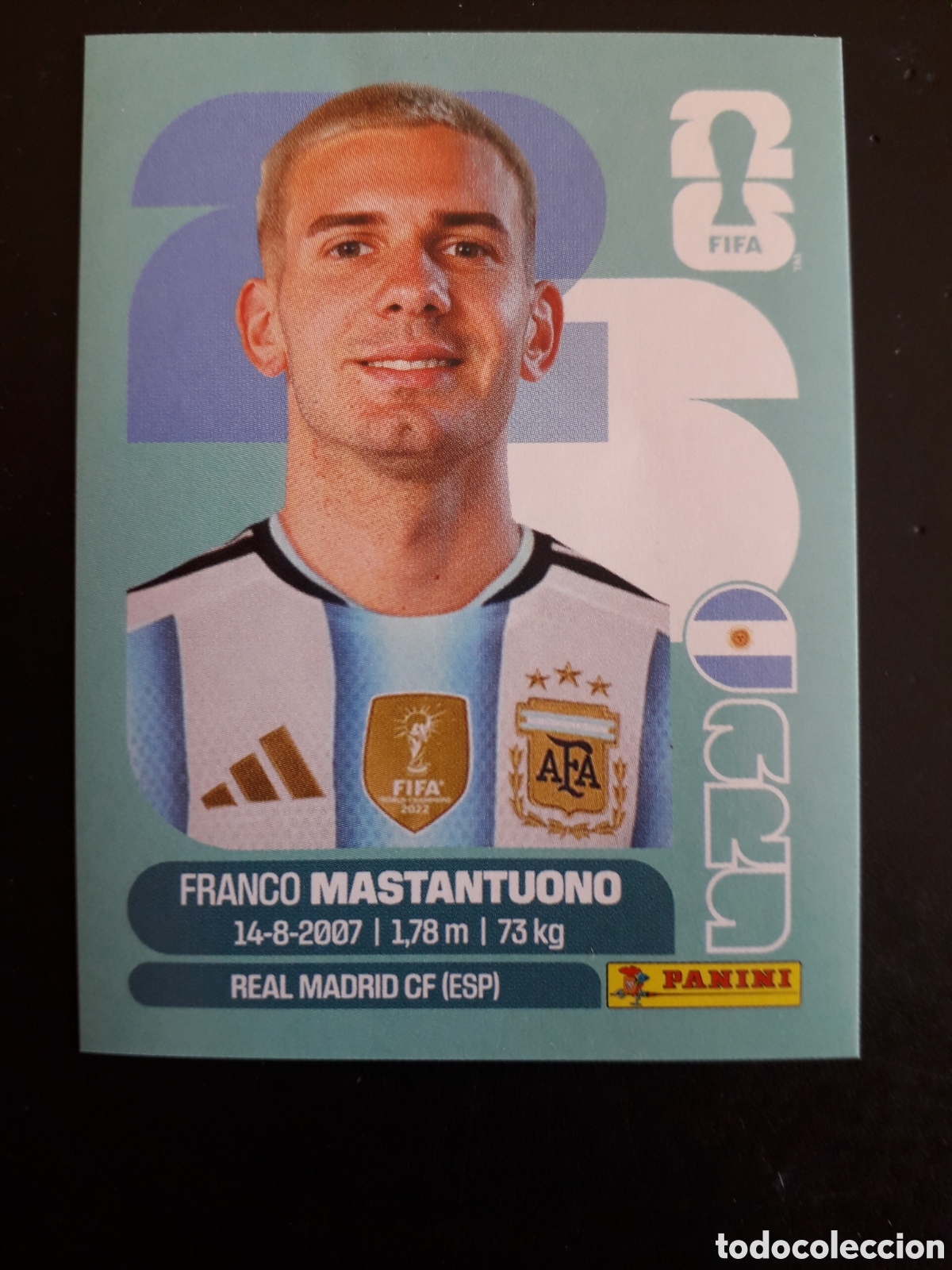 Cromos de f&uacute;tbol: MASTANTUONO ARGENTINA ARG 15 MUNDIAL F&Uacute;TBOL 2026 FIFA WORLD CUP PANINI SIN PEGAR PEDIDO M&Iacute;NIMO 3&euro;