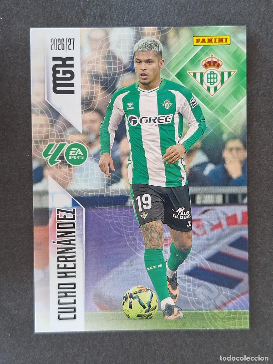 Cromos de f&uacute;tbol: L1 CUCHO HERNANDEZ REAL BETIS BALOMPIE 107 PANINI MEGACRACKS 2026 2027 26 27