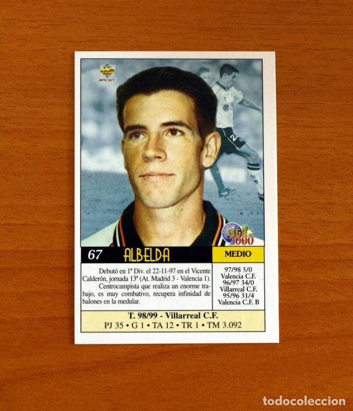 Cromos de f&uacute;tbol: Valencia - N&ordm; 67, Albelda - Mundicromo Las Fichas de la Liga 1999-2000, 99-00 -Mundi Cromo