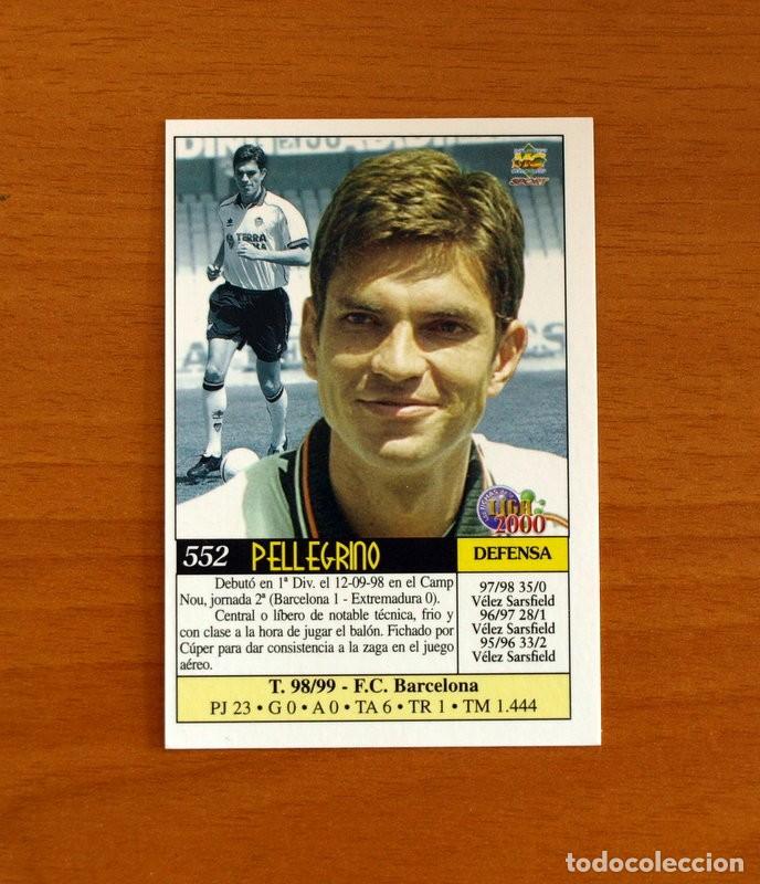 Football Stickers: Valencia - N&ordm; 552, Pellegrino - &Uacute;ltima Hora - Las Fichas de Liga Mundicromo 1999-2000, 99-00