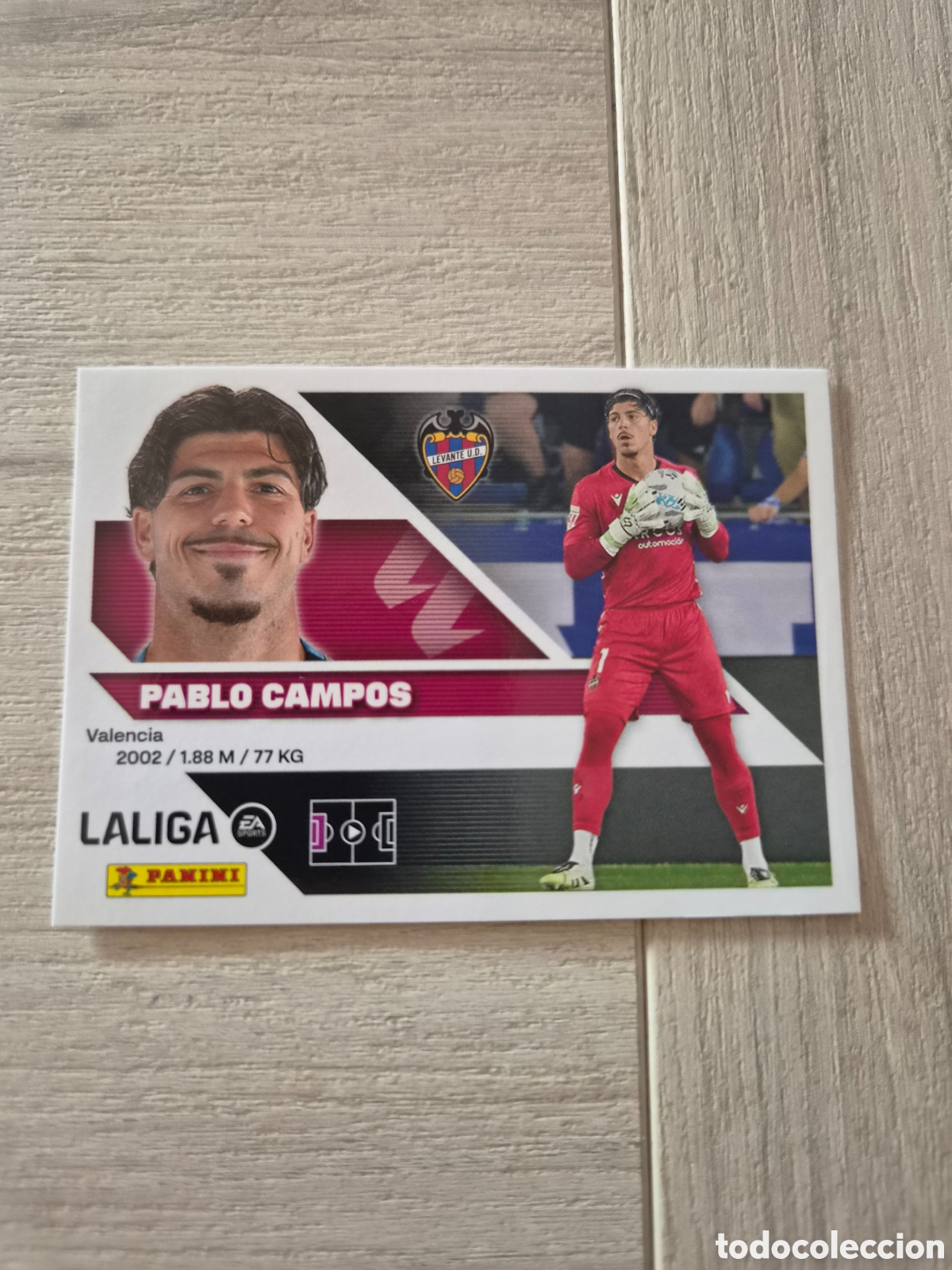 Cromos de f&uacute;tbol: N&deg;4 Levante Pablo Campos Liga Este 26/27
