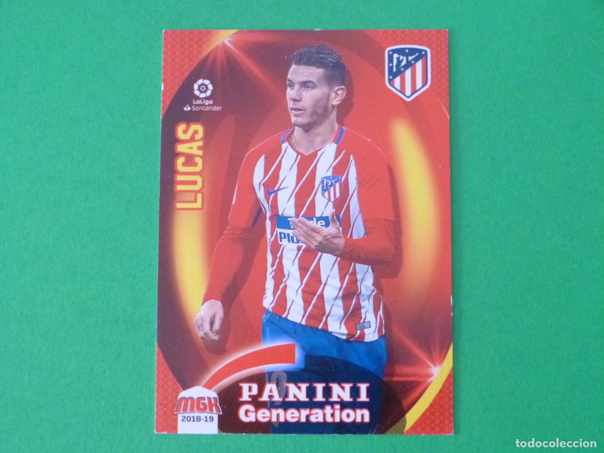 Cromos de f&uacute;tbol: TRADING CARD FUTBOL LUCAS ATLETICO DE MADRID N&ordm; 78 LIGA MEGACRACKS 2018-2019/18-19 PANINI