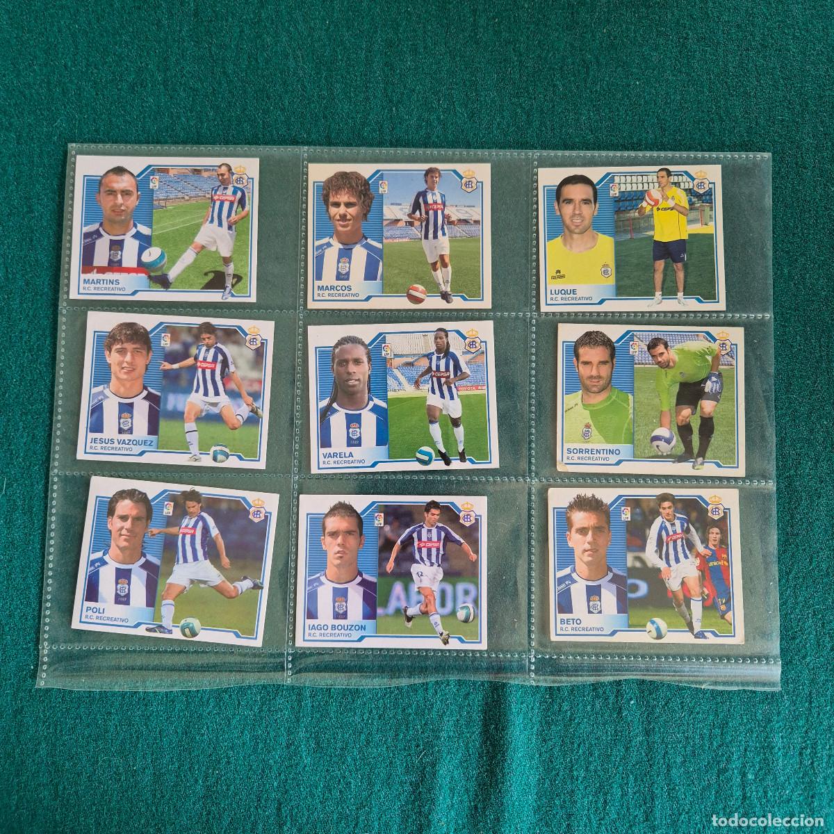 Fu&szlig;ball-Sticker: 9 CROMOS LIGA ESTE 2007 2008 RECREATIVO