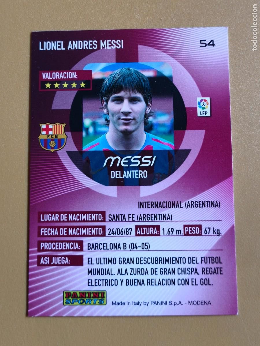 Cromos de f&uacute;tbol: messi megacracks 06 07 - Foto 2
