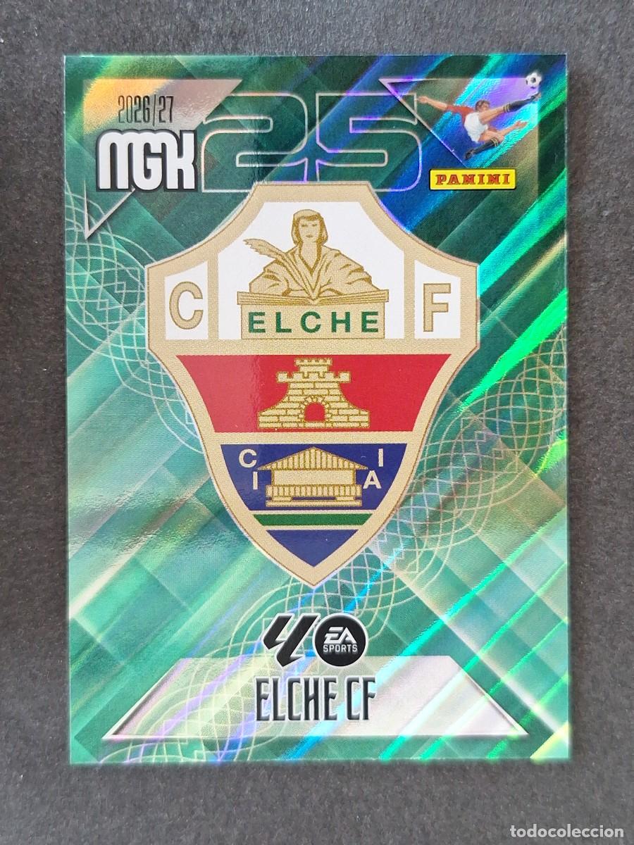 Cromos de f&uacute;tbol: L1 ESCUDO ELCHE C. F. 145 PANINI MEGACRACKS 2026 2027 26 27