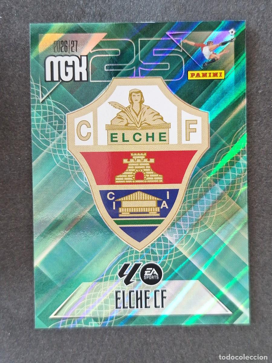 Cromos de f&uacute;tbol: L1 ESCUDO ELCHE C. F. 145 PANINI MEGACRACKS 2026 2027 26 27
