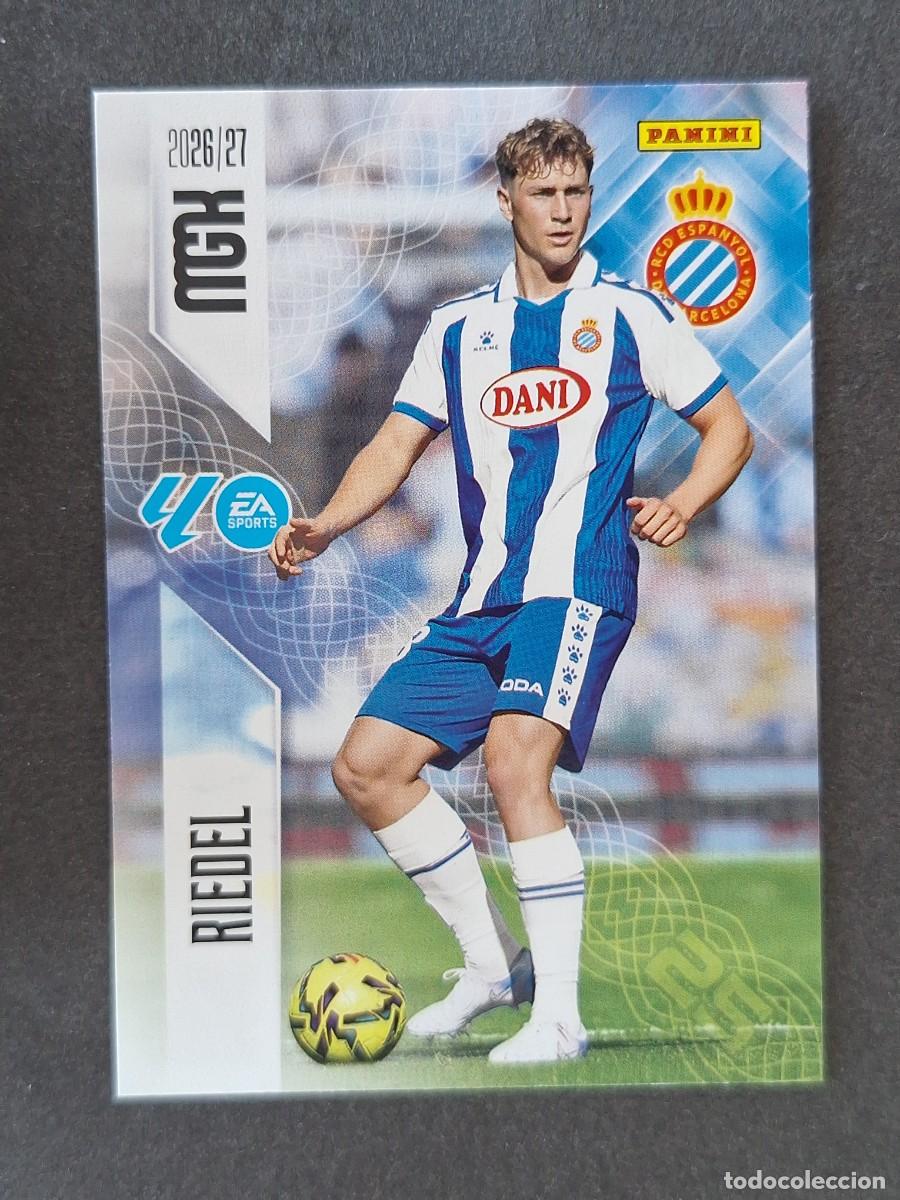 Cromos de f&uacute;tbol: L1 RIEDEL R. C. D. ESPA&Ntilde;OL 168 PANINI MEGACRACKS 2026 2027 26 27