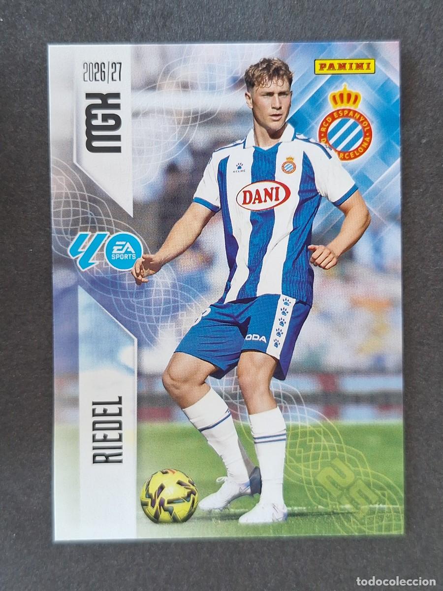 Cromos de f&uacute;tbol: L1 RIEDEL R. C. D. ESPA&Ntilde;OL 168 PANINI MEGACRACKS 2026 2027 26 27